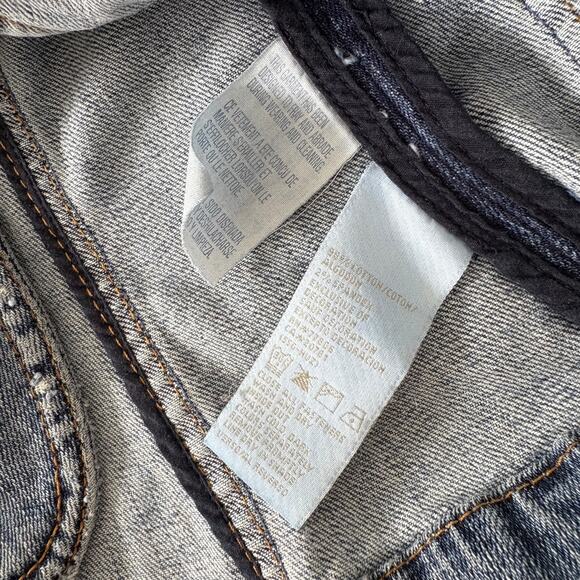 Y2K Tommy Hilfiger Studded Denim Blazer Jacket L Button Up Western Vintage Style - Picture 6 of 8